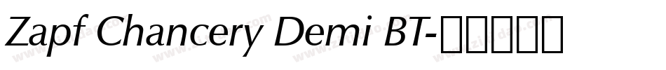 Zapf Chancery Demi BT字体转换